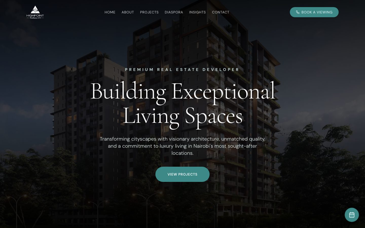 Highpoint Residences homepage