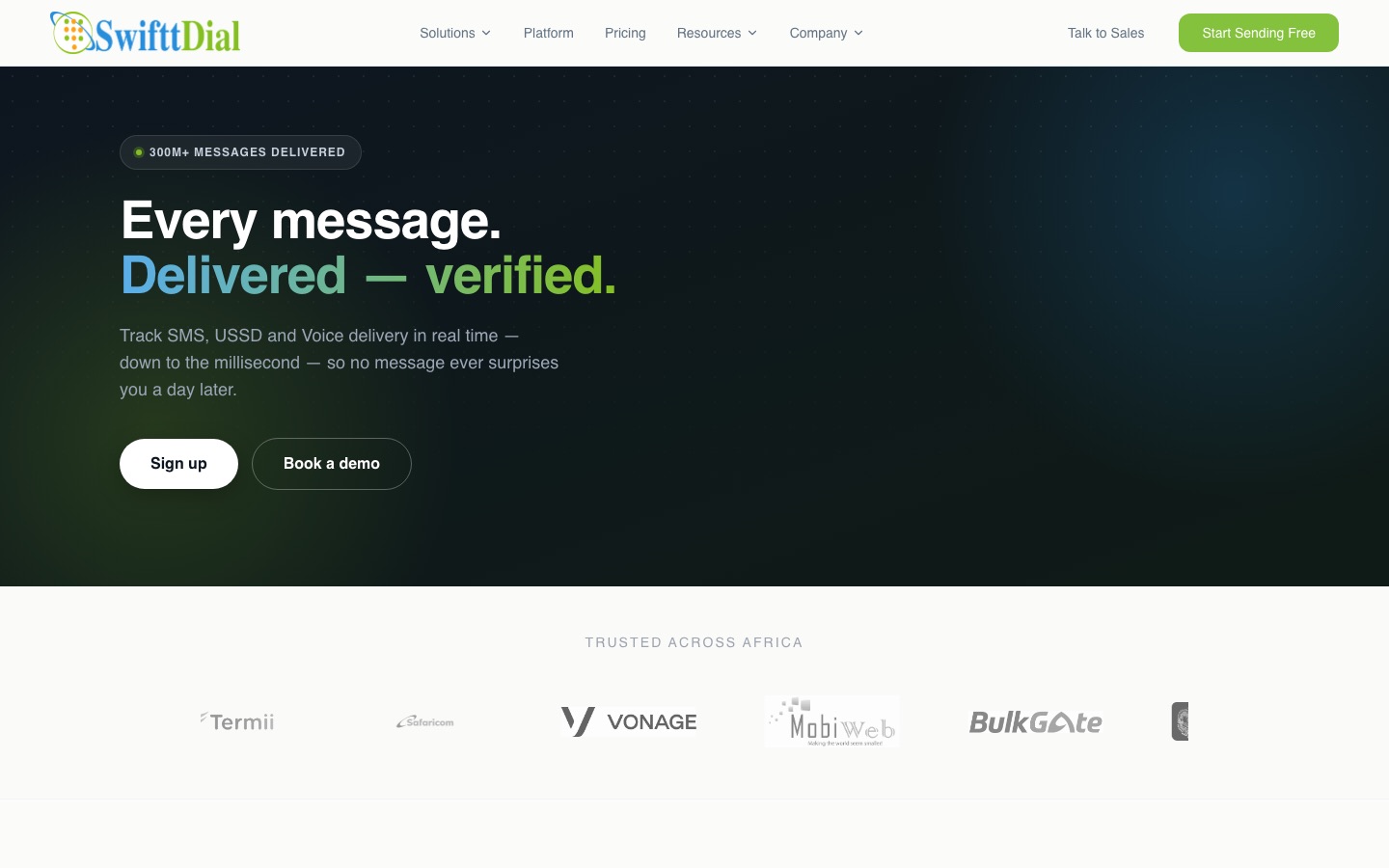 SwifttDial homepage