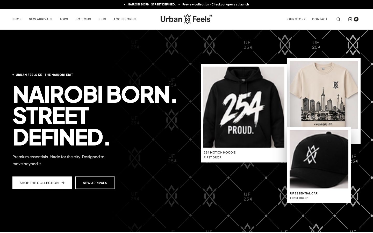 Urban Feels Kenya homepage